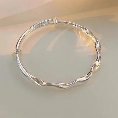Twist Armband Armreif Frauen Welle Helle Oberfläche Ins Push Pull Einstellbare Armreif Schmuck Y2K Zubehör