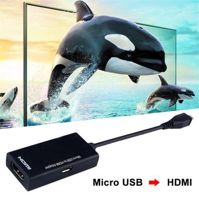 Adaptér Micro USB na HDMI HDTV 1080P HD Audio Video Výstupný Konvertor Kompatibilný pre Android Smart