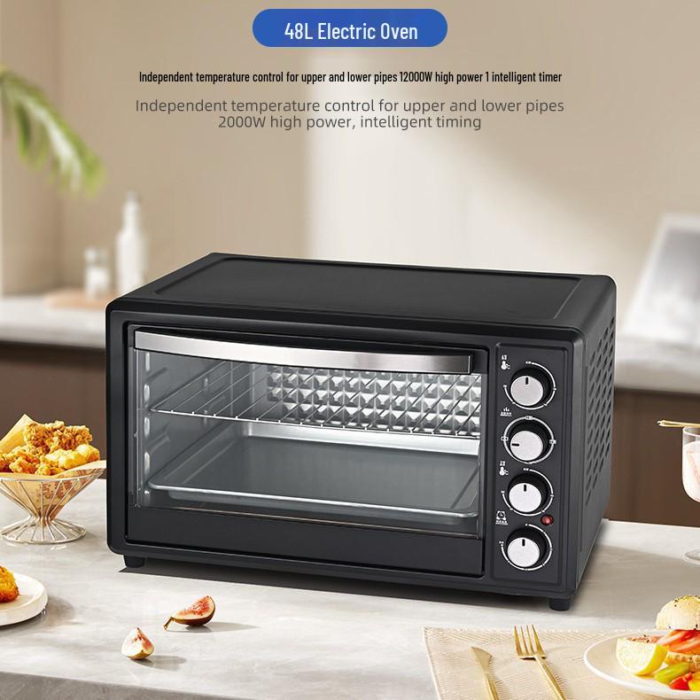 48L Multifunctional Electric Oven - 220V/110V, Large Capacity, Timer, for Household Baking (12L/22L)