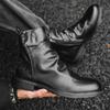 Fashion Leather Chelsea Men Boots  Business Dress Boots Shoes Men Black Brown Ankle Boots