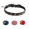 Cute Pet Cat Collars With Moon Star Pendant Adjustable Puppy Kitten Necklace Fruits Pattern Cats Rabbit Collars With Bells
