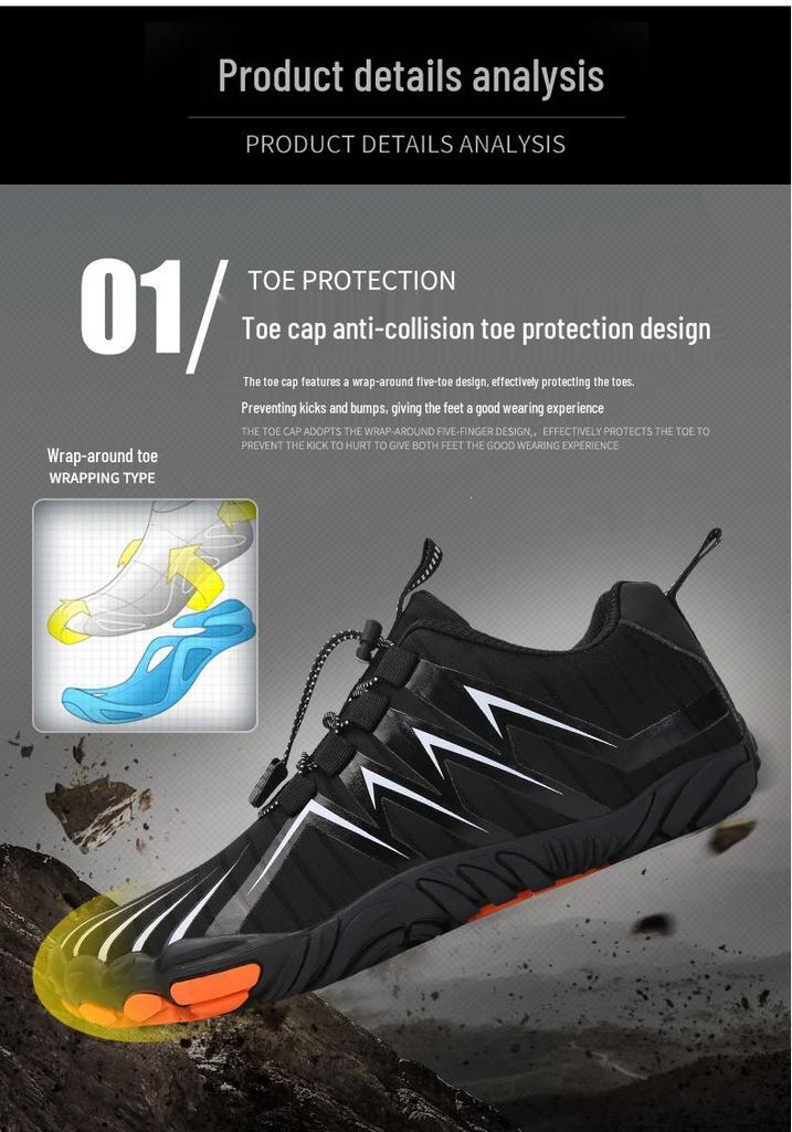Trendy Water Shoes: Non-slip, Wear-resistant, Quick-drying, Breathable for Spring, Summer, Autumn Outdoor Stream Trekking & Swimming.