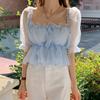 New ArrivalS Open Run Women S Organza Frill blouSe