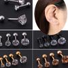 Titanium Steel Zircon Ear Studs Korean Girls Men's Diamond Earrings Fashion Ear Bone Studs