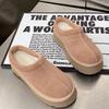 2025 New Women Mules Short Plush Slippers Suede Genuine Fuzzy Slippers Classic Quality Women Soft House Cotton Slippers