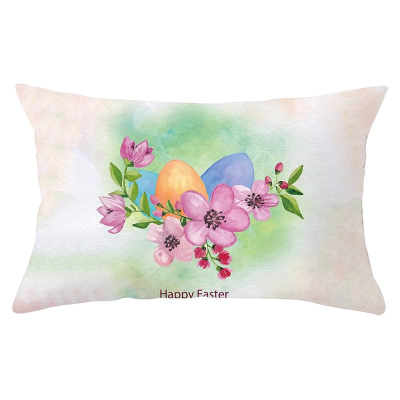 Easter Lumbar  Pillowcase Decorative Sofa Cushion Case Bed Pillow Cover Home Decor Car Cushion Cover Rabbit Pillow Case 30*50cm