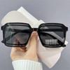 New Fashion Retro Square Frame Sunglasses Anti-Uv Travel Glasses High Quality Large Woman Eyewear Uv400