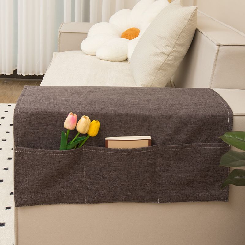 Sofa Handrail Cover Cloth Widened Imitation Linen Dust Towel Cover Pad Universal for Summer Non-Slip Towel