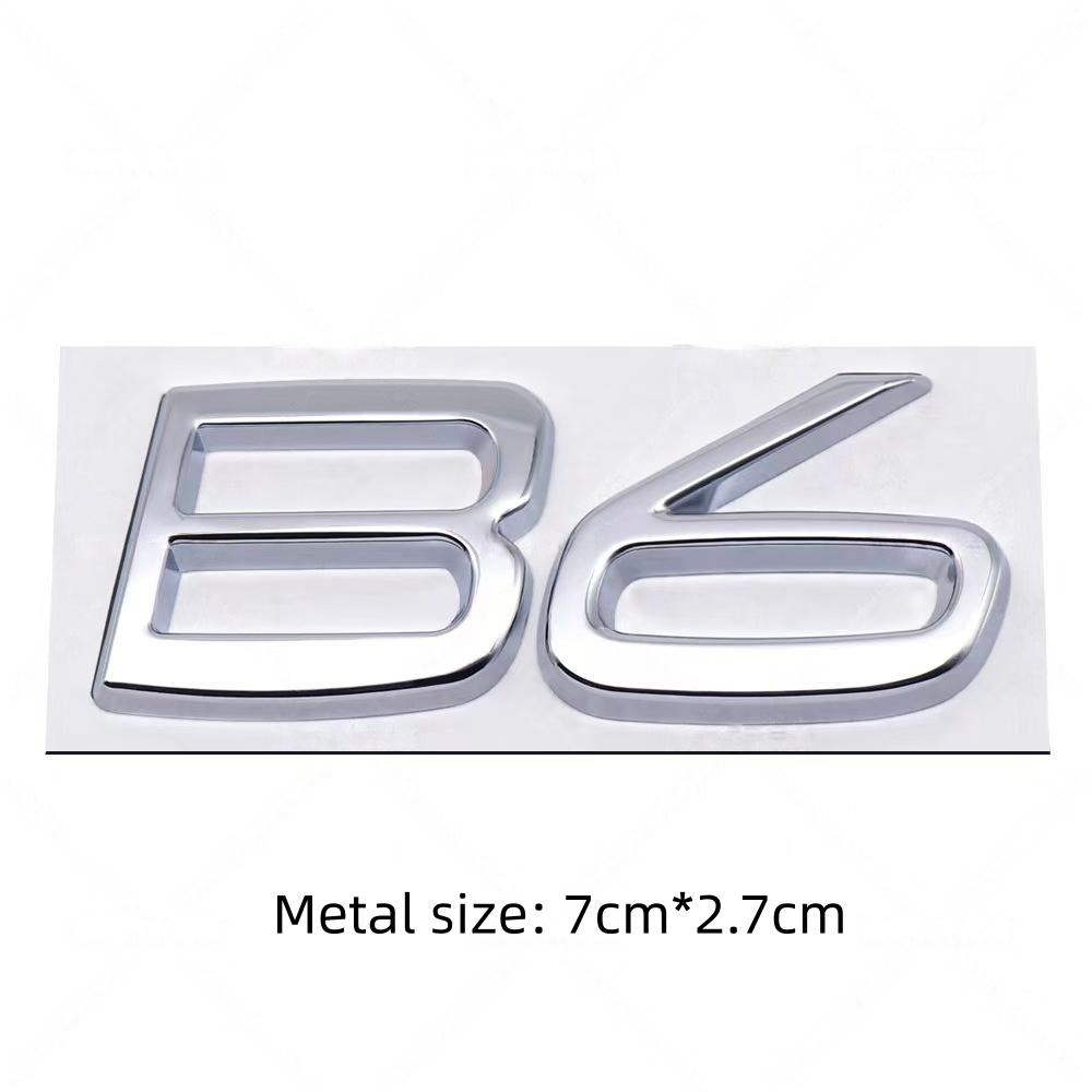 3D Metal AWD T5 T6 B5 B6 Letter Badge Sticker Rear Trunk Emblem Decal High-Quality Automotive Exterior Accessories