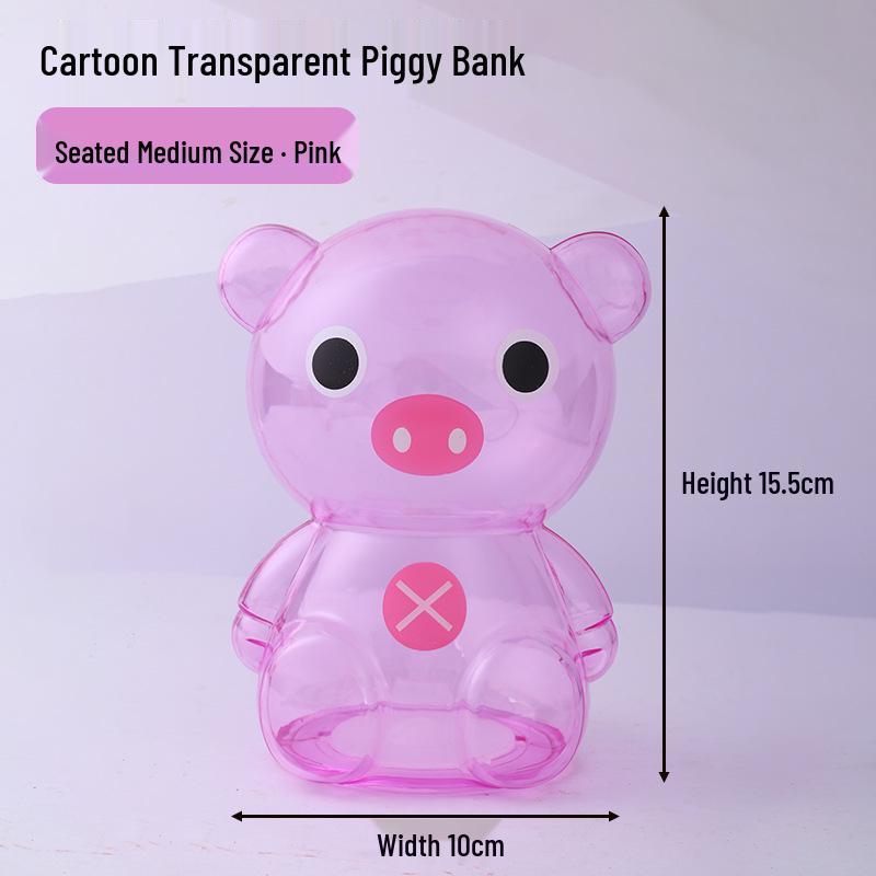 Clear Bear Coin Bank & Candy Jar for Kids' Birthdays