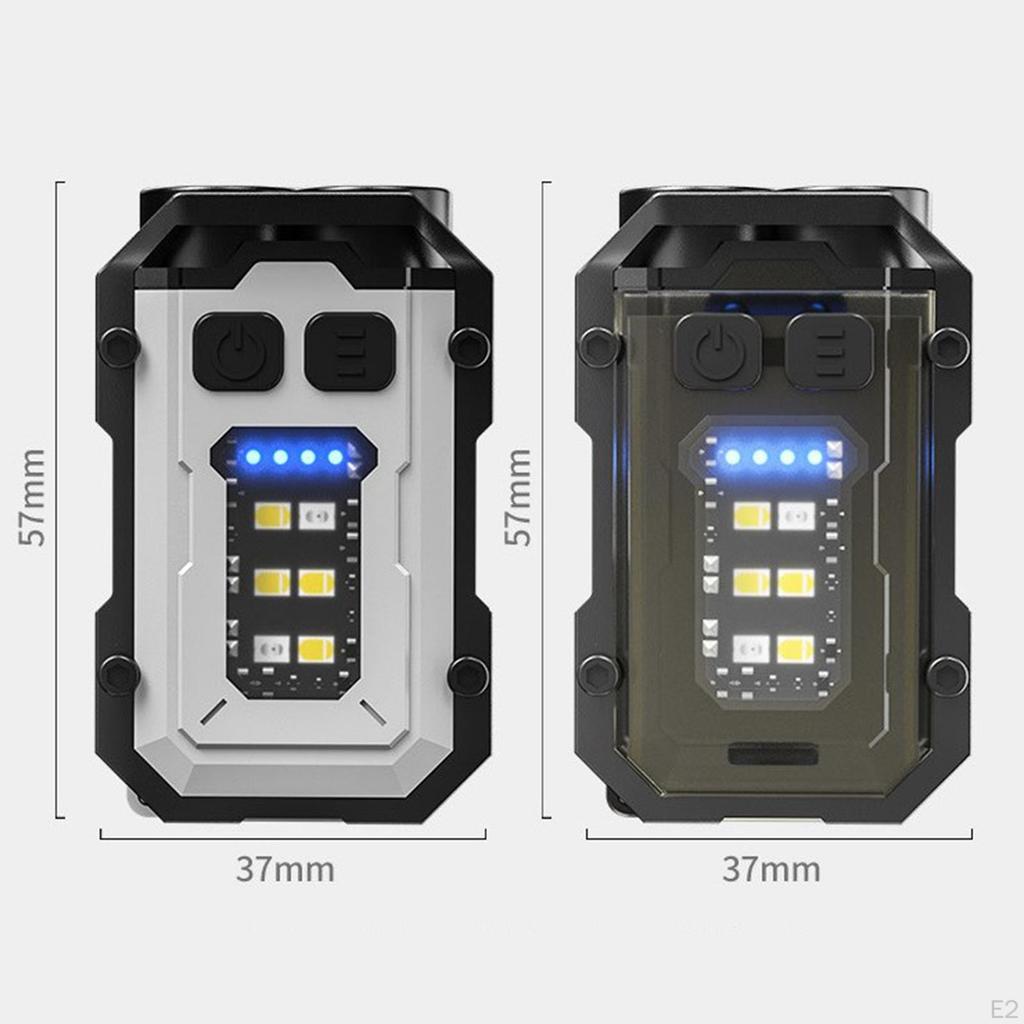 Keychain Flashlight Lightweight 8 Modes Waterproof Pocket Lights Work Light