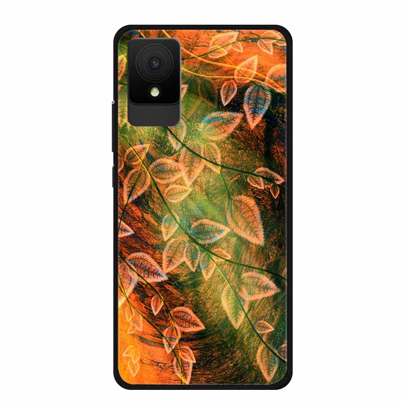 For TCL 501 Case Original Soft Silicone TPU Phone Cases Back Cover For TCL501 Scenery Shockproof Marble Painted Bumper Cute Etui
