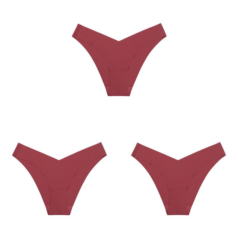 3 Teile/los Frauen Sexy Eis Seide Höschen Low-Rise Keine Spur Dessous Weibliche G String Multicolor Unterwäsche Multicolor Tanga Dessous