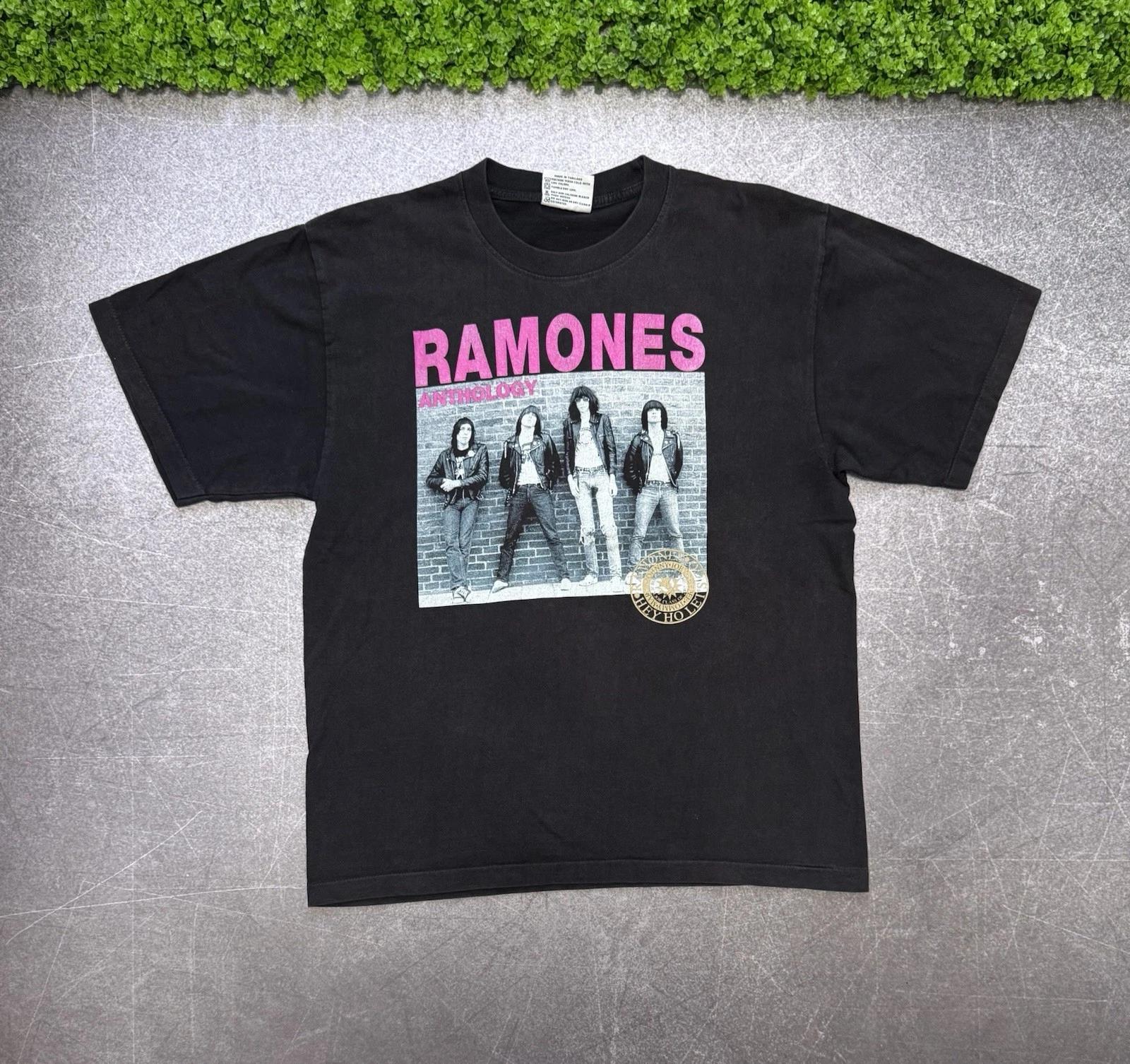VINTAGE 90S RARE RAMONES HEY HO Lets GO TOUR T SHIRT Rock 2XL