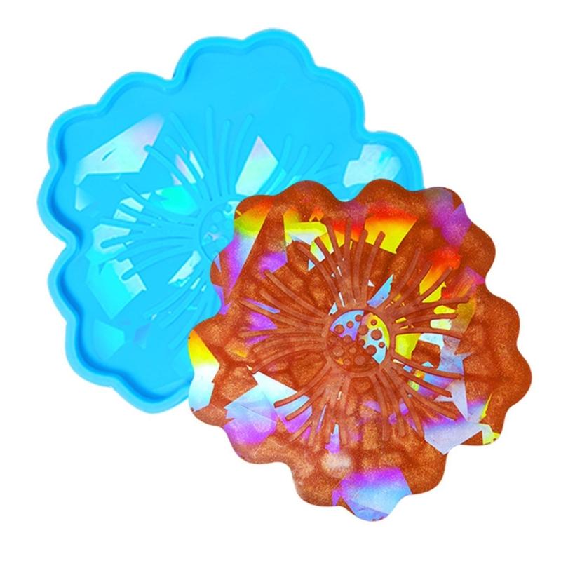 Harz-Untersetzer-Silikonformen, langlebige Silikon-Untersetzer-Formen für Harzguss, Tassenmatte, Epoxidharz-Form, Kunsthandwerk, Dekoration