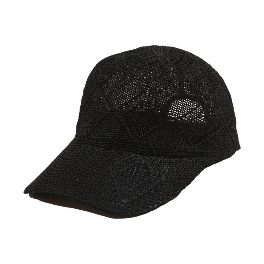Casual Hollow Out Blocks Baseball Cap UV Protection Adjustable Sunscreen Hats Breathable Baseball Hats for Spring Summer чёрный