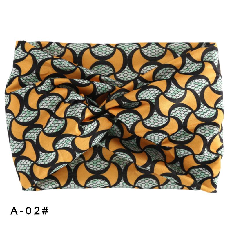 Printed Wide Elastic Headband Pilates Yoga  Running Cycling Hairband Turban Makeup Hair Hoop Makeup Headwrap for Women Girl