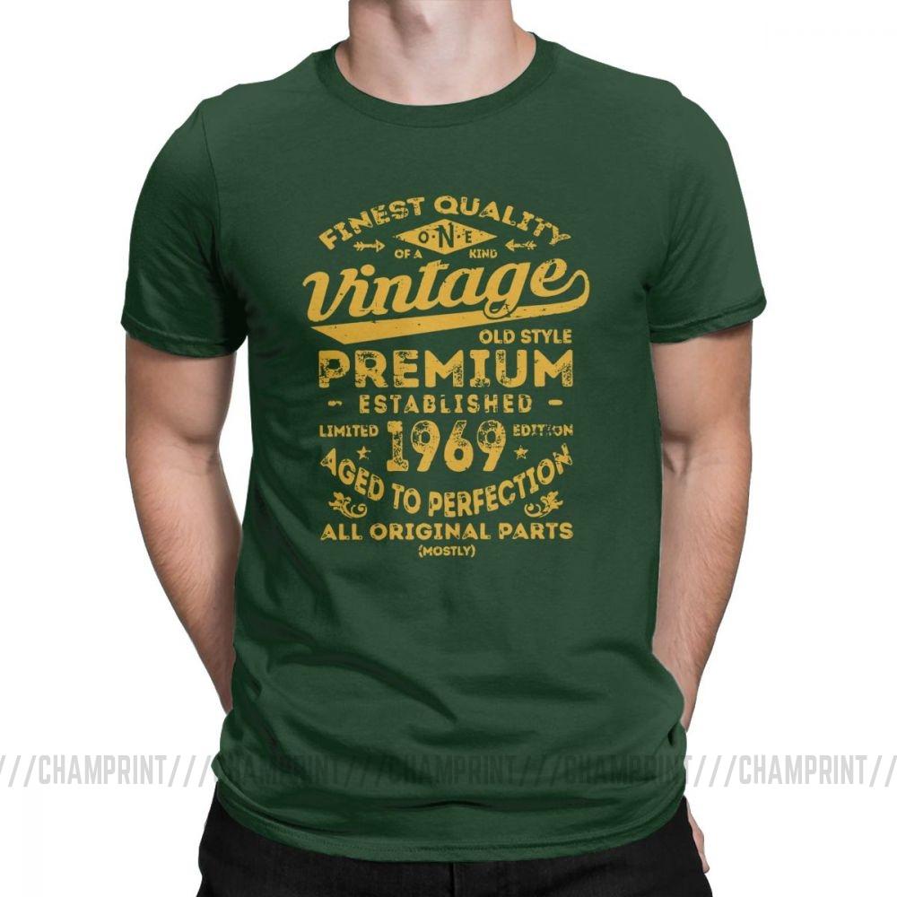 Vintage 1969 Birthday Gift Idea 50 Years Old 50Th Birthday Gift T Shirt For Male O