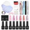 PHOENIXY UV LED Nail Lamp Nail Dryer Varnish Gel Nail Polish Set Manicure Kit Base Top Coat and Soak-off Nail Art Tool Sets Starter Kit