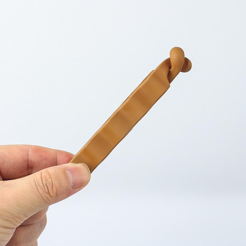 Frosted Ponytail Clip Jelly Color Hair Clip Women Acrylic Wave Banana Clip Hairpin Ponytail Twist Clip Style Headwear