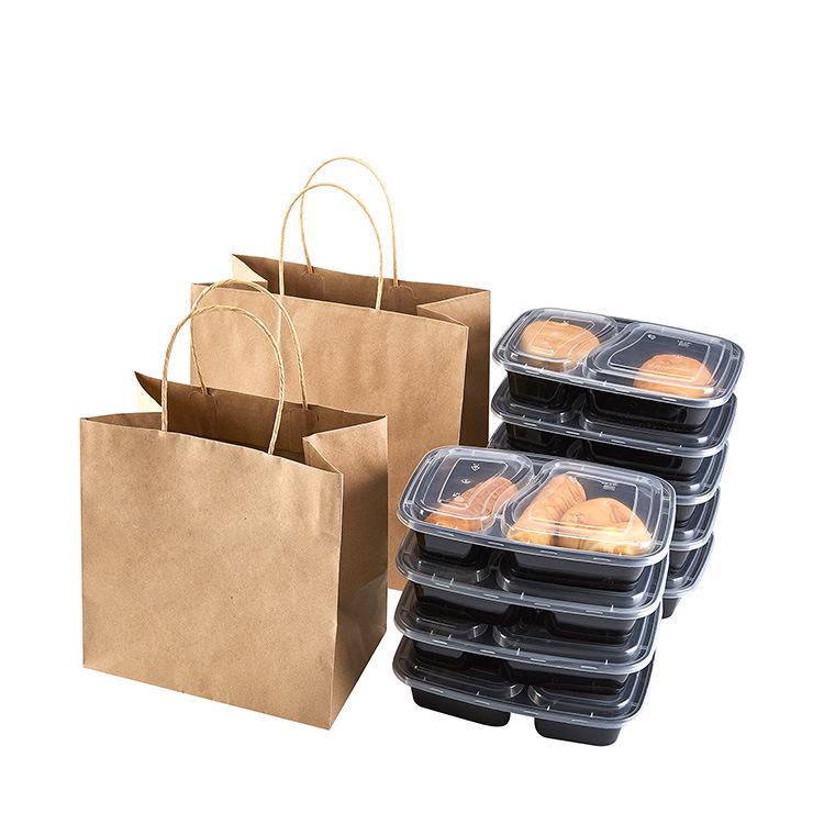 Custom Printed Kraft Paper Bags for Clothing & Milk Tea Takeaway - Multiple Sizes Available