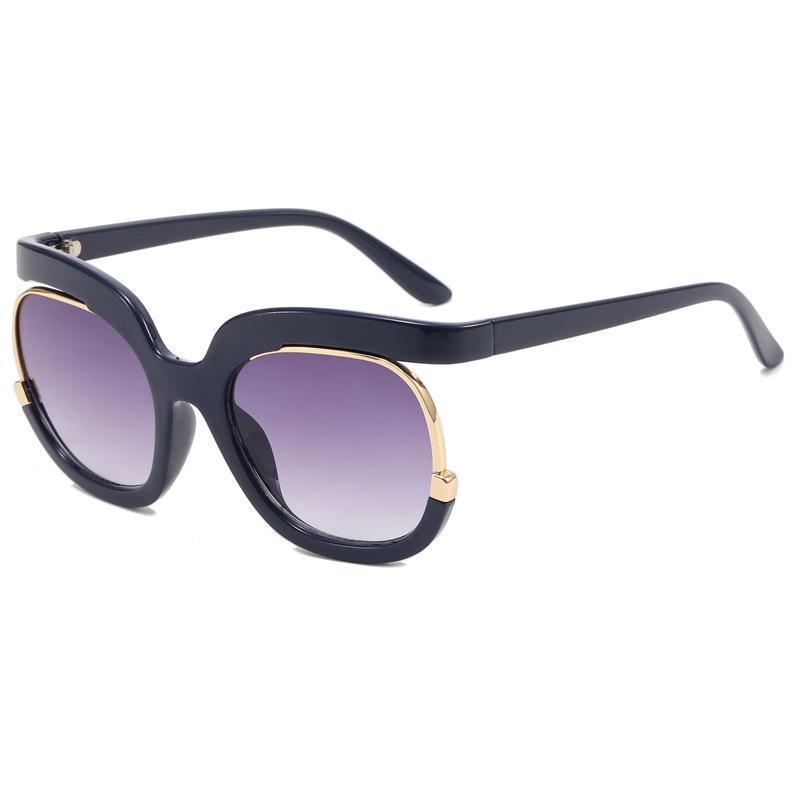 Personalized Color-Blocking Women's Fashion Sunglasses with UV Protection