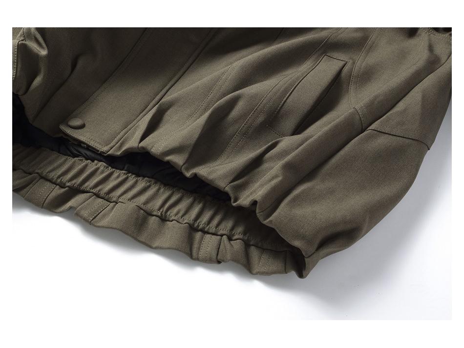 Men's Winter Lapel Workwear Jacket - Deconstructed Patchwork Cotton, Loose Fit