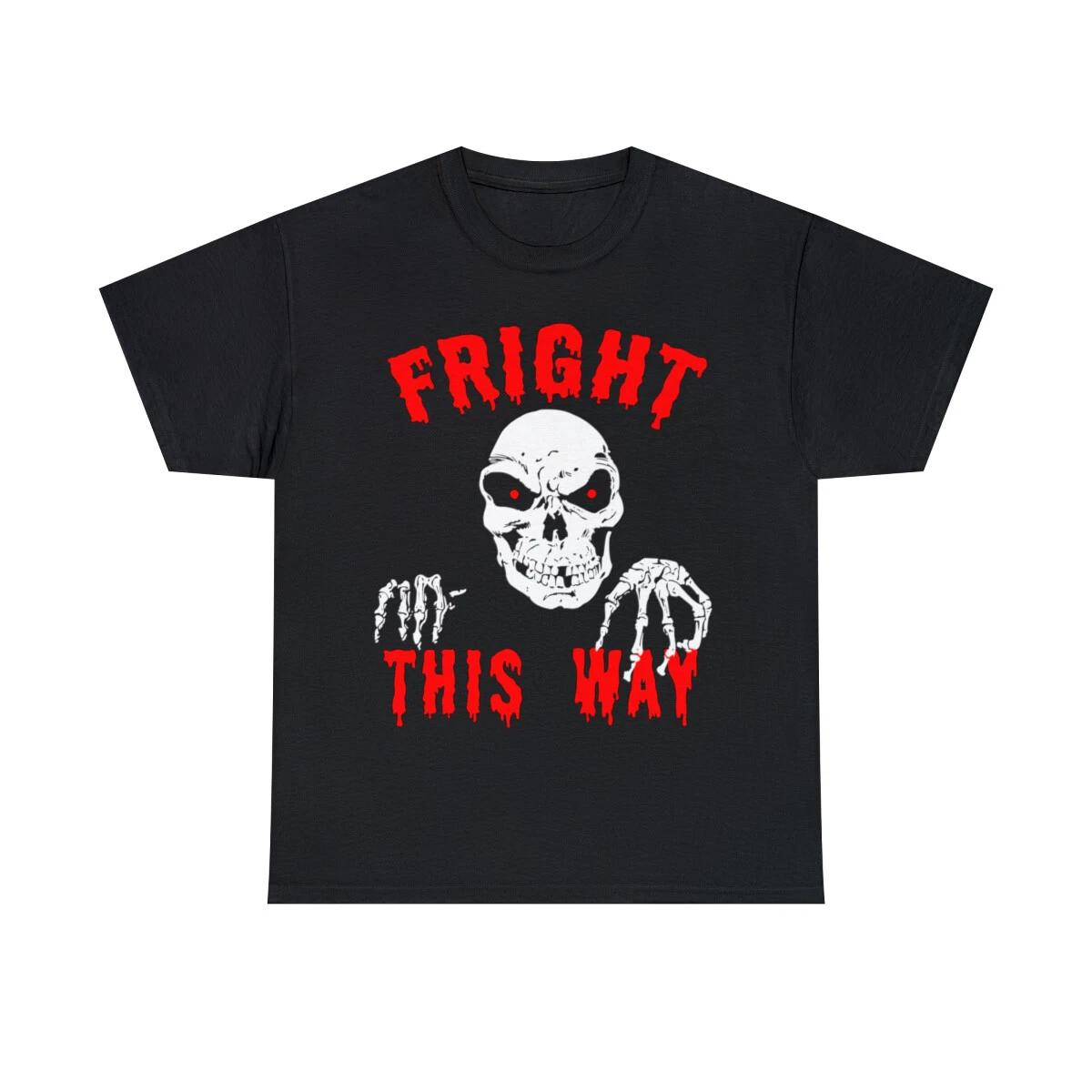 

Fright This Way Funny Halloween Graphic Tee Shirt, S-5XL L