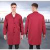 Thickened Blue Wear-Resistant Long Sleeve Lab Coat with Custom Print Logo for Labor Protection in Food Handling