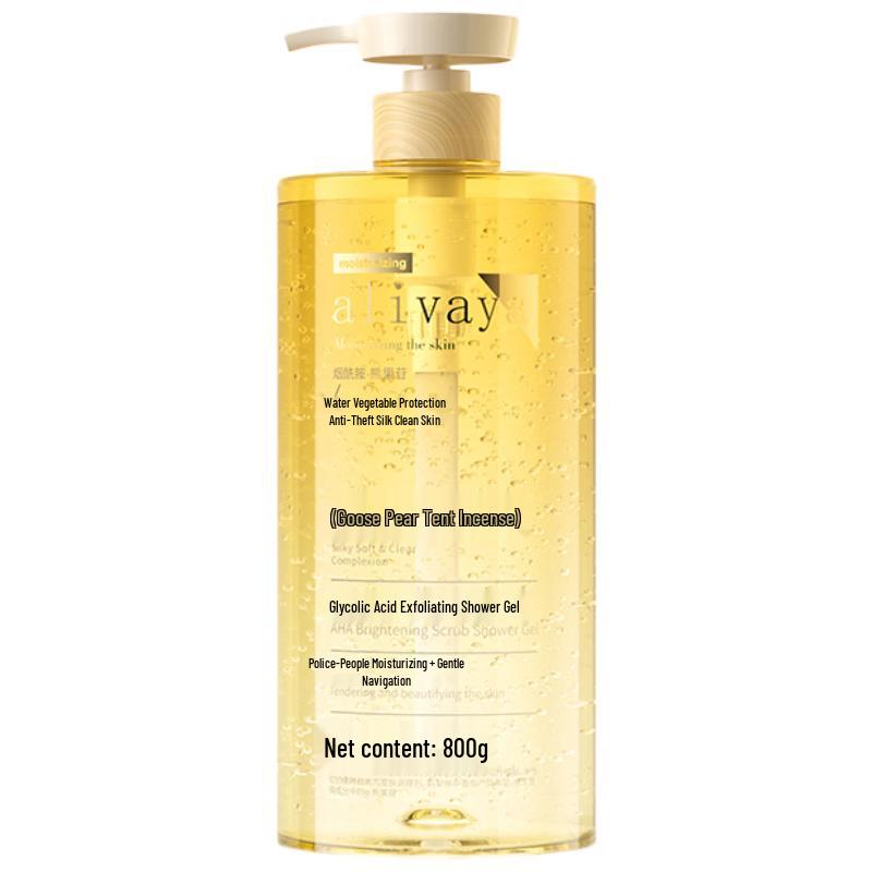 ALIVAYA Fruit Acid Exfoliating Body Wash with Long-Lasting Fragrance