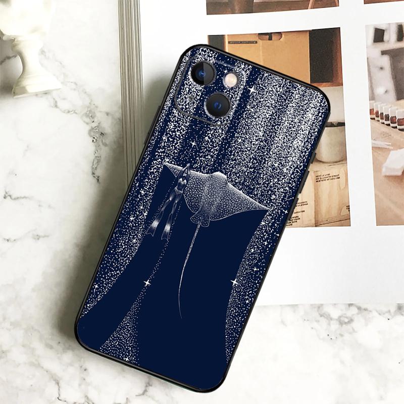 

Starry Orca Whale Shark Phone Case For iPhone 17 16 15 14 13 12 11 Pro Max Plus 12 13 Mini 16e 17 Air Cover Coque iPhone 16e
