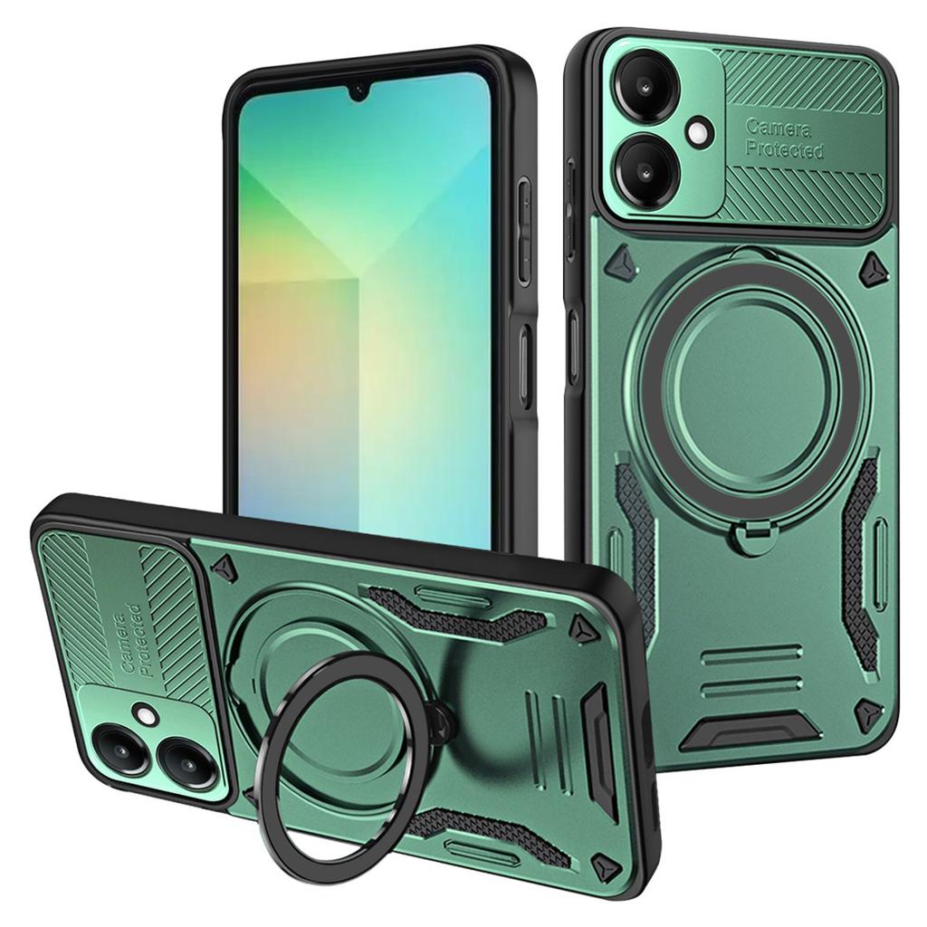 For Samsung Galaxy A07 4G Magnetic Case Shockproof TPU + PC Phone Back Cover with Kickstand