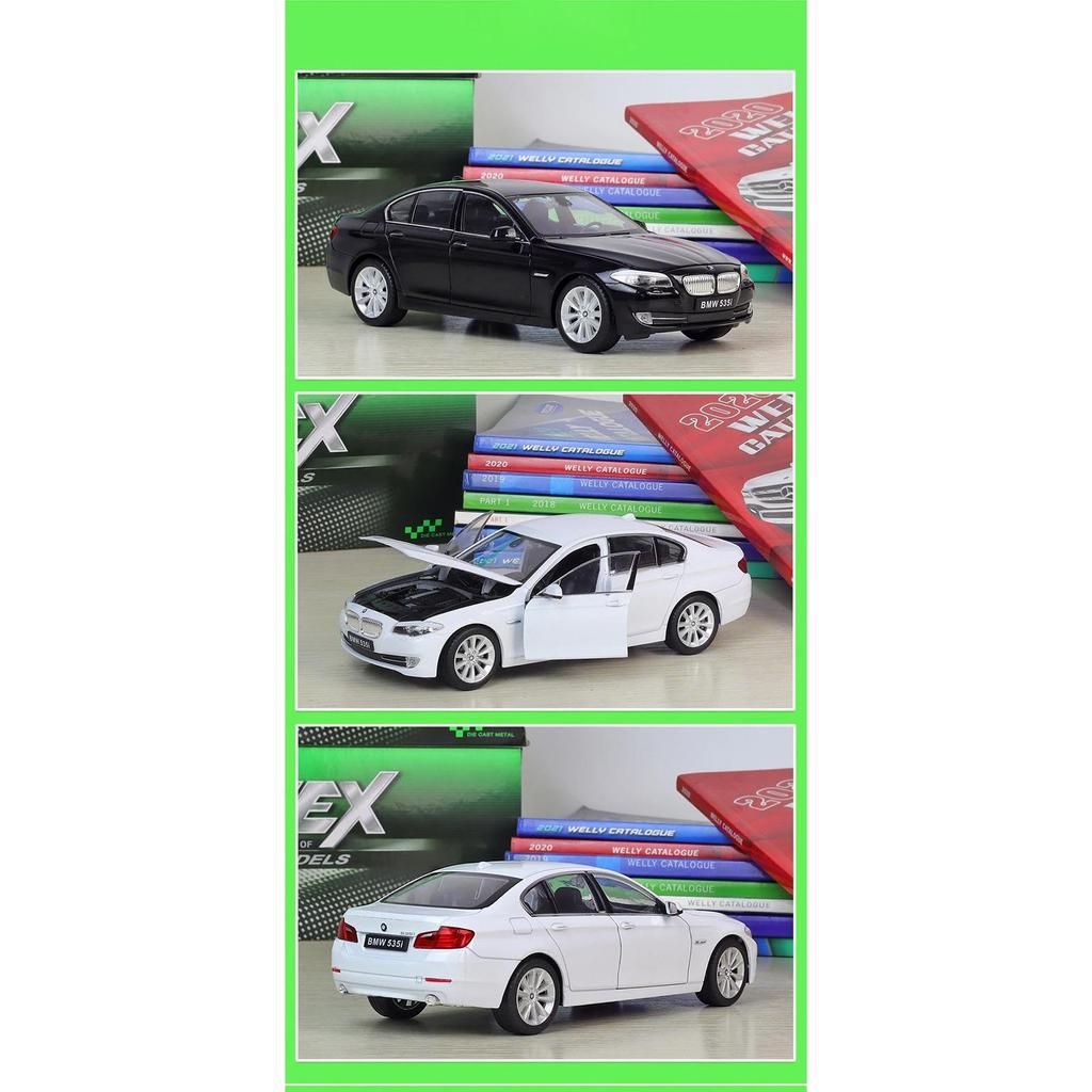 WELLY 1/24 BMW 535i Alloy Scale Car Model Diecast Metal Static Miniautre Model Car Collection Children Toy Car Vehicles Gifts