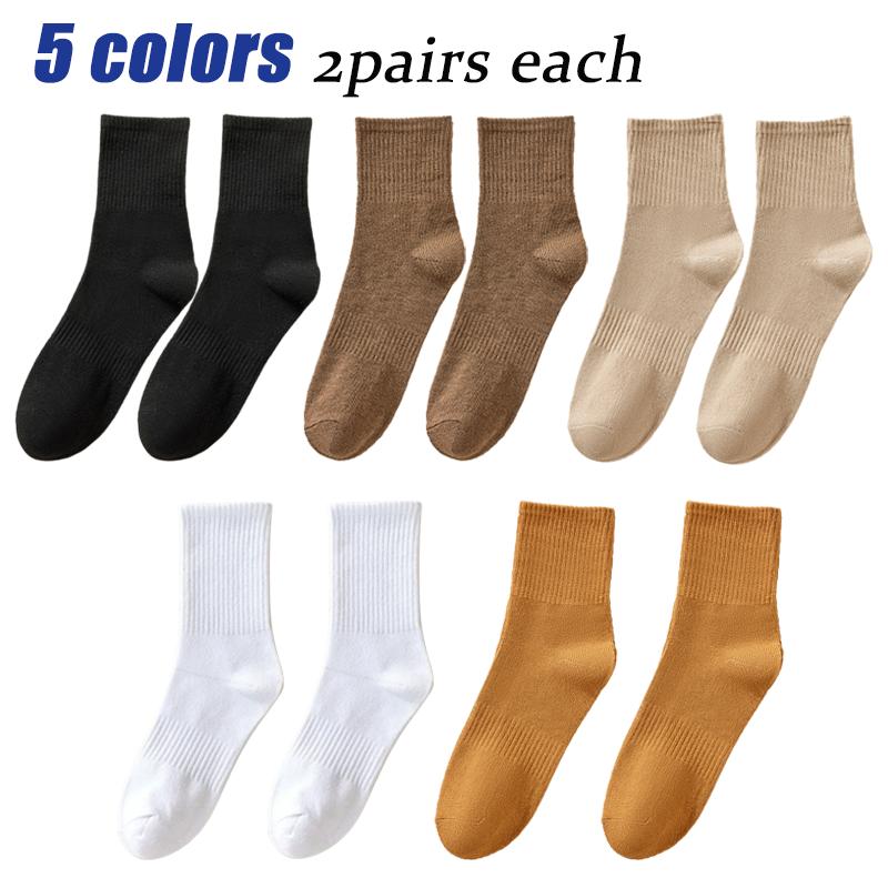10Pairs Men Long Socks 95% Cotton Deodorant Antibacterial Sports Stocking Sweat Absorb Business Casual L