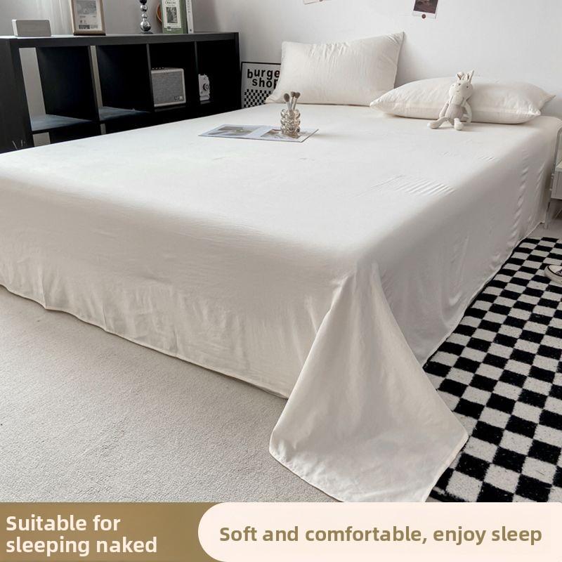 Minimalist Striped Bed Sheet Soft Household & Student Dorm Single Double Bed Bedding