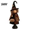 Vintage Halloween Party Supplies Rustic Witch Resin Figurine, Fall Tabletop Decor, Farmhouse Indoor Mantelpiece Ornaments Statue for Mantel