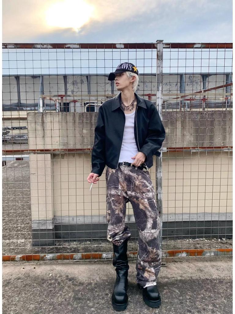 Men's American Style Loose Fit PU Leather Jacket - Autumn/Winter 2025 Edition