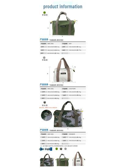 Large Capacity Wear-Resistant Canvas Tool Bag for Electricians, Hardware, and Repairs