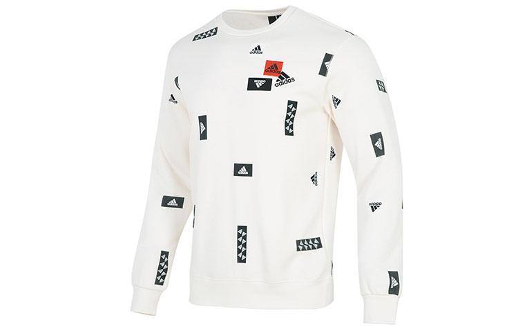 Adidas Sweatshirts Men s White Crew Neck Moderate Regular HN8985 S