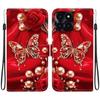 Handmade PU Leather Flip Case for Honor X6a Anti-Slip Shockproof Cover with Wrist Strap & Heart/Rose Cat Designs