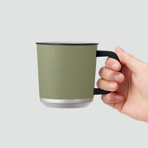 Trade Works Zalatto TS-1813-009 Stainless Steel Thermos Mug with Lid, Keeps Hot or Cold, Vacuum Insulated, Black, 380ml