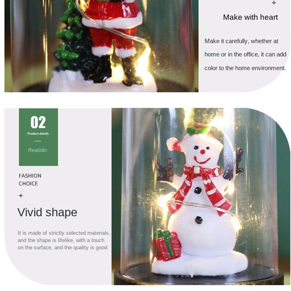 Snowman Christmas Desktop Decoration Lantern Xmas Decoration  Wind lights  Window Decoration