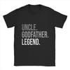 Mode Onkel Pate Legende T-Shirts für Männer Rundhals 100% Baumwolle T-Shirt Kurzarm-Tees Geschenkidee Oberteile