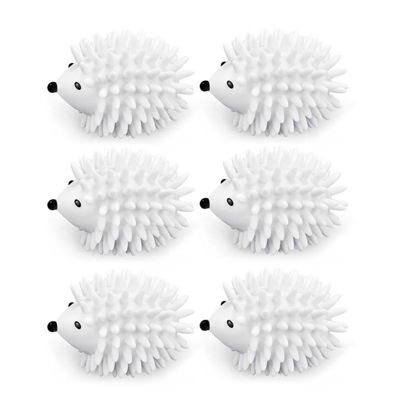 6PCS Laundry Ball White Hedgehog Stain Remover Anti Entanglement Magic Washing Cleaning Tangling Clothes Universal Washing Machines