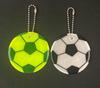 Bellarino Reflective Key Chain, Reflector, Keychain Set, Soccer Ball, Fluorescent, Children, Safe, Set of 2, white + yellow