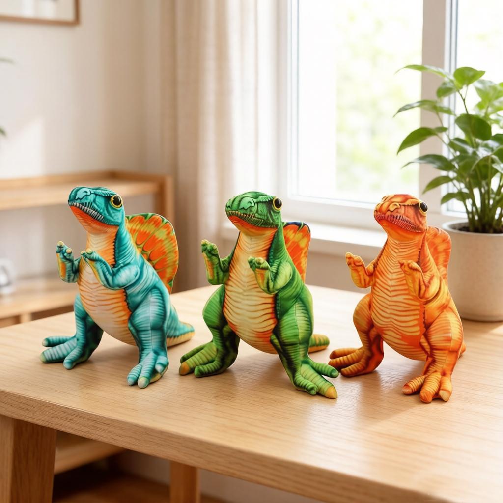 3545Cm Bambola Spinosauro Simulazione Giocattolo di Peluche Ripieno In Piedi Spaventoso Verde Blu Arancione Peluche Dinosauro Regalo di Compleanno