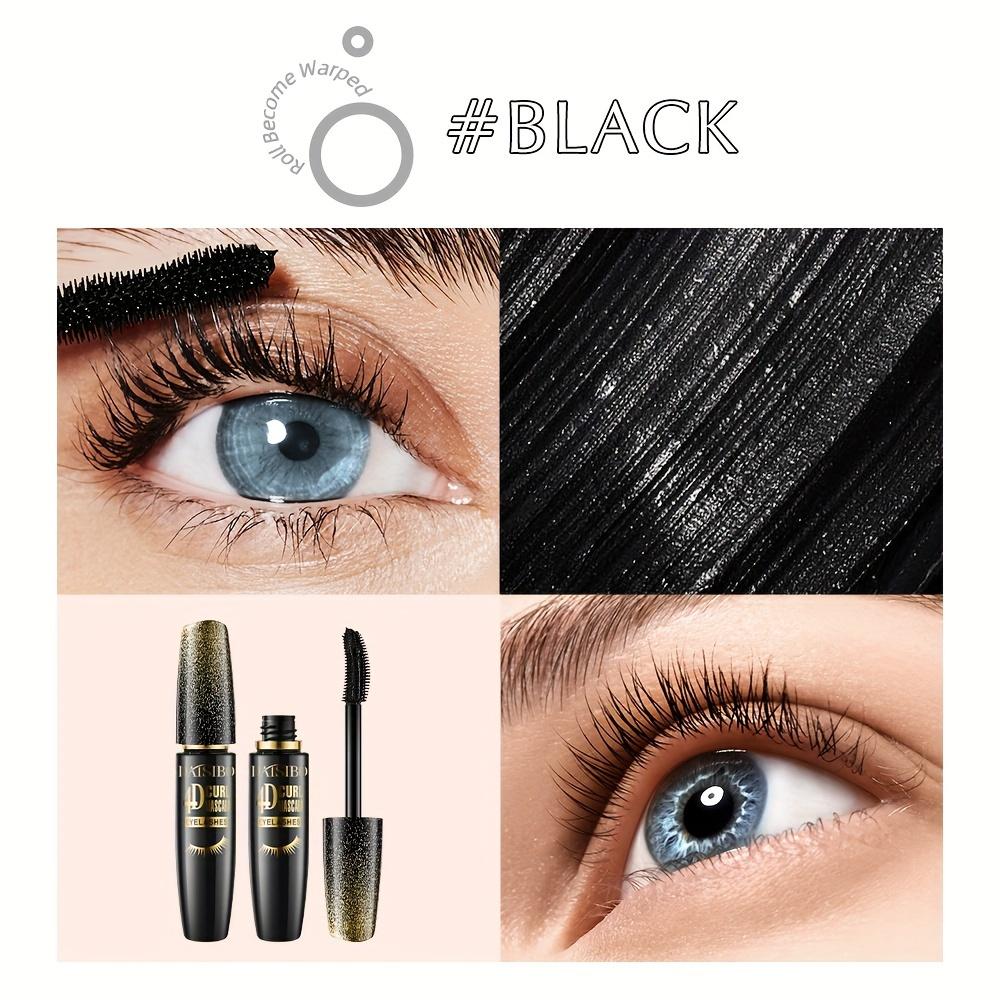 Bold & Curl Volumizing Mascara, Smudge-Free, Easy-Off, Water-Resistant Black Mascara 4D Silk Fiber Eyelash Mascara Makeup Cosmetic