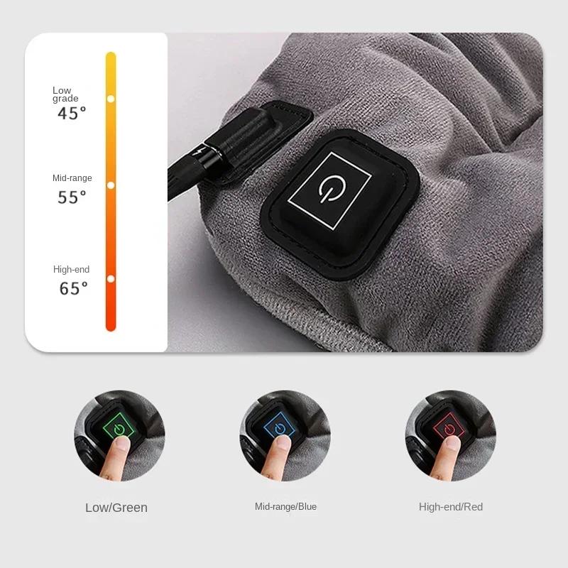 Car Heated Seat Cushion USB Plug-in Office Sedentary Graphene Heating Pad Seat Cushion Home Chair Cushion Heats Up Quickly