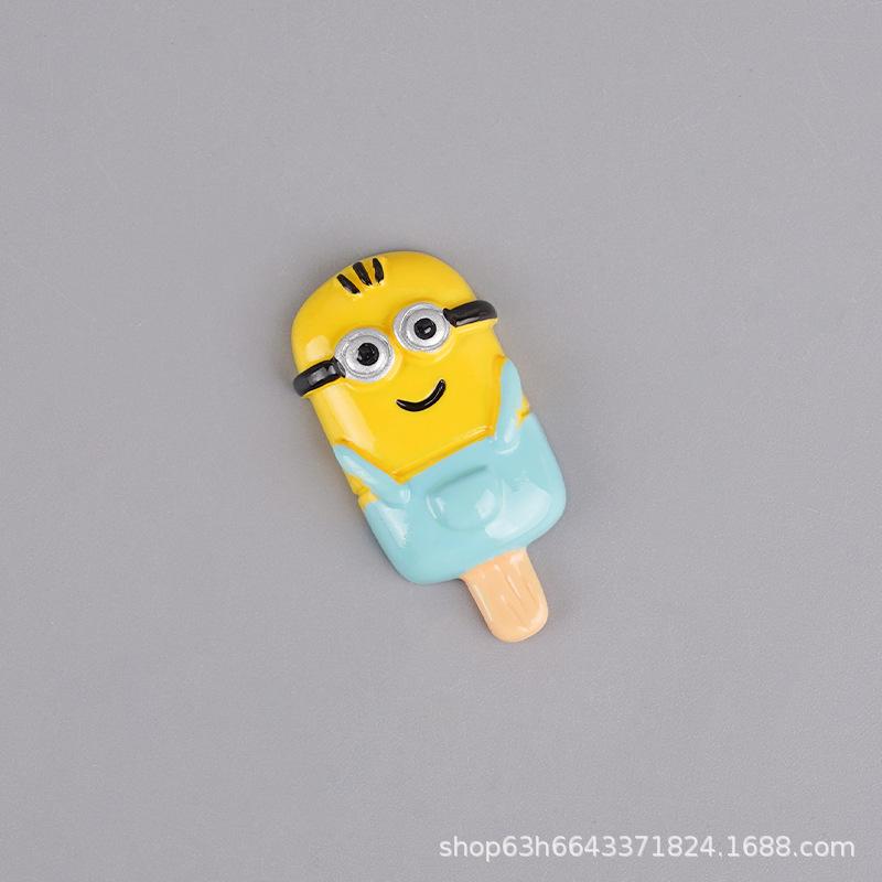 Simulation Resin Accessories Ice Cream Cabinet Cartoon Animal Popsicle Diy Jewelry Accessories Materials Children'S Play House Toys