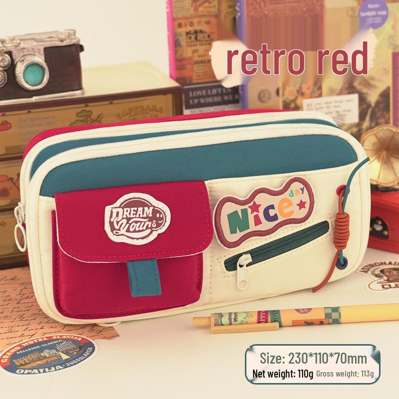 Soft Girl Pencil Case - Large Capacity, Gentle Lazy Style for Students